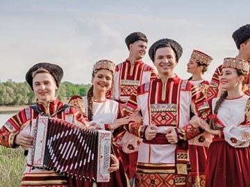 Кубанские казаки на ярмарке