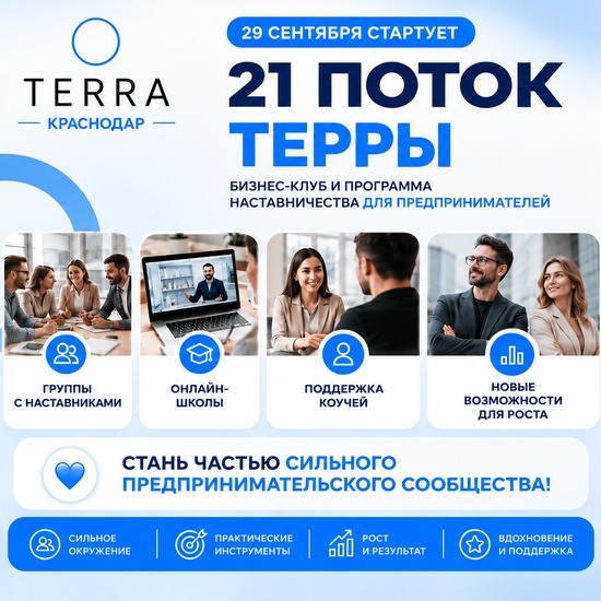 Бизнес-клуб ТЕРРА: предпринимательское сообщество, развитие бизнеса